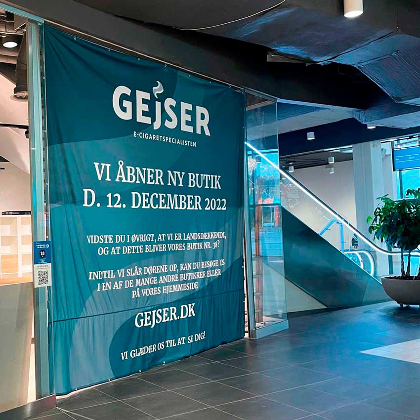 GEjSER er åbnet i City2 - Danmarks førende butik inden for e-cigaretter, e-væske og tilbehør.