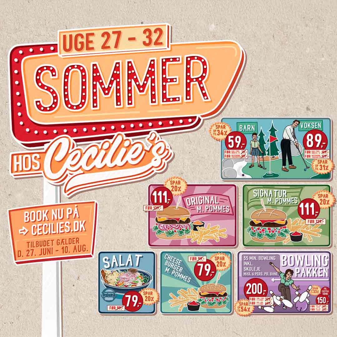 Sommertilbud hos Cecilie's City2 i Taastrup