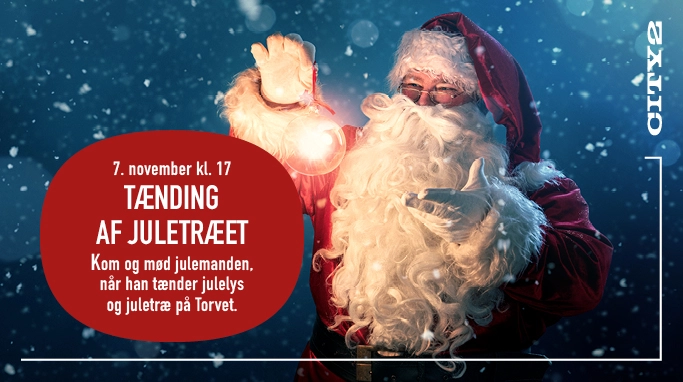 Juletræstænding den 7. november 2025 i City2, Taastrup